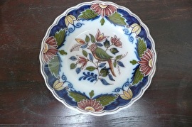 Tichelaar Makkum: fraai wandbord, diameter 13 cm nr. BG13