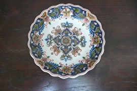 Tichelaar Makkum: fraai wandbord, diameter 17 cm nr. BG17